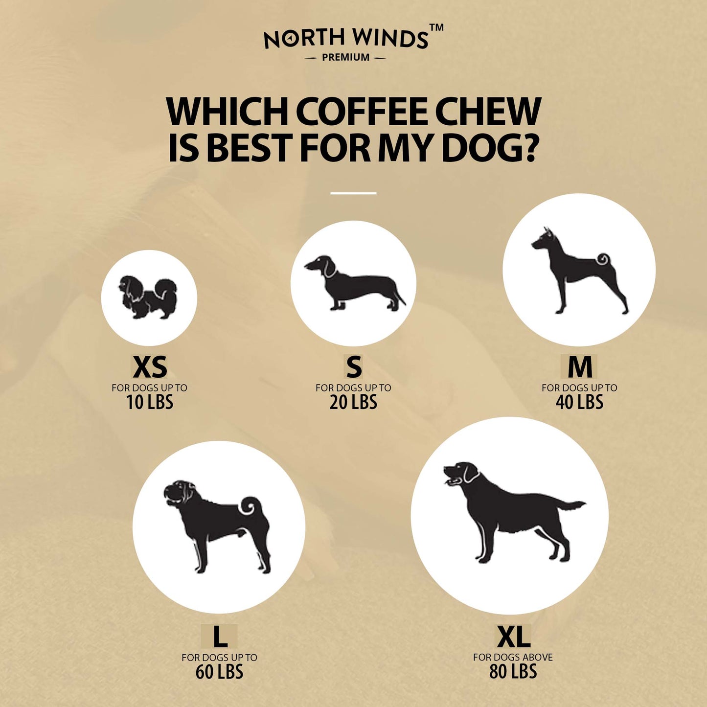 North Winds Premium Timberborn Coffee Wood - Small Dog Chew, Case of 25