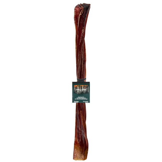 North Winds Premium Odorless Standard Bully Steer Stick 10-12” Large USA Sourced Dog Chew, Case of 25