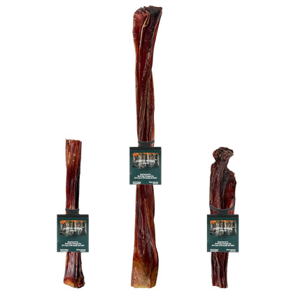 North Winds Premium Odorless Standard Bully Steer Stick 10-12” Large USA Sourced Dog Chew, Case of 25