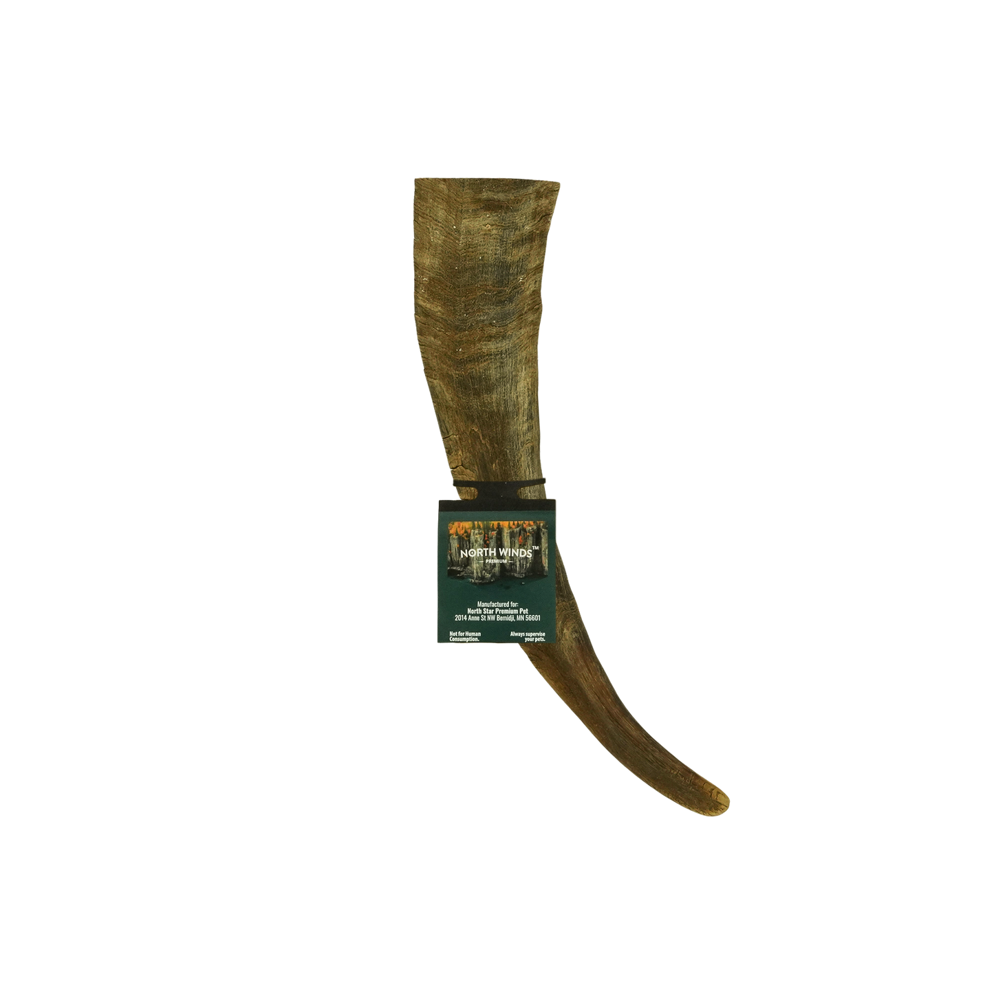 North Winds Premium Uplander Goat Horn - Medium Dog Chew, Case of 25